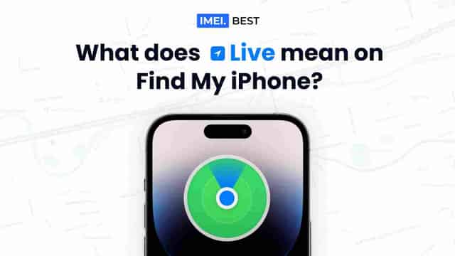 What does Live mean on Find My iPhone?
