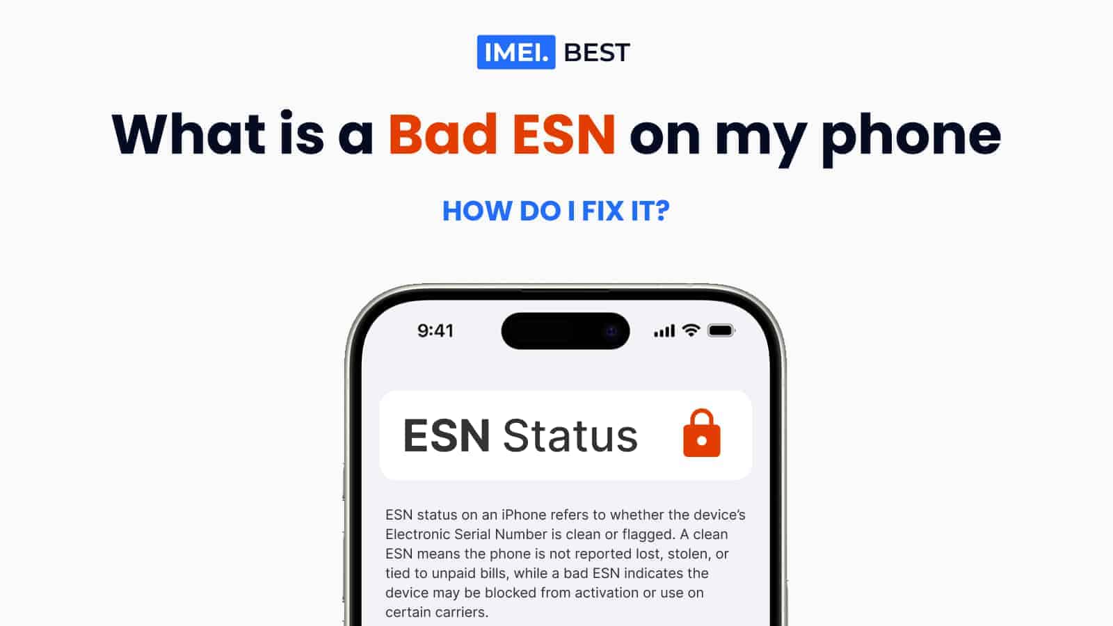 What is bad ESN on a phone mean - how to define and fix it?