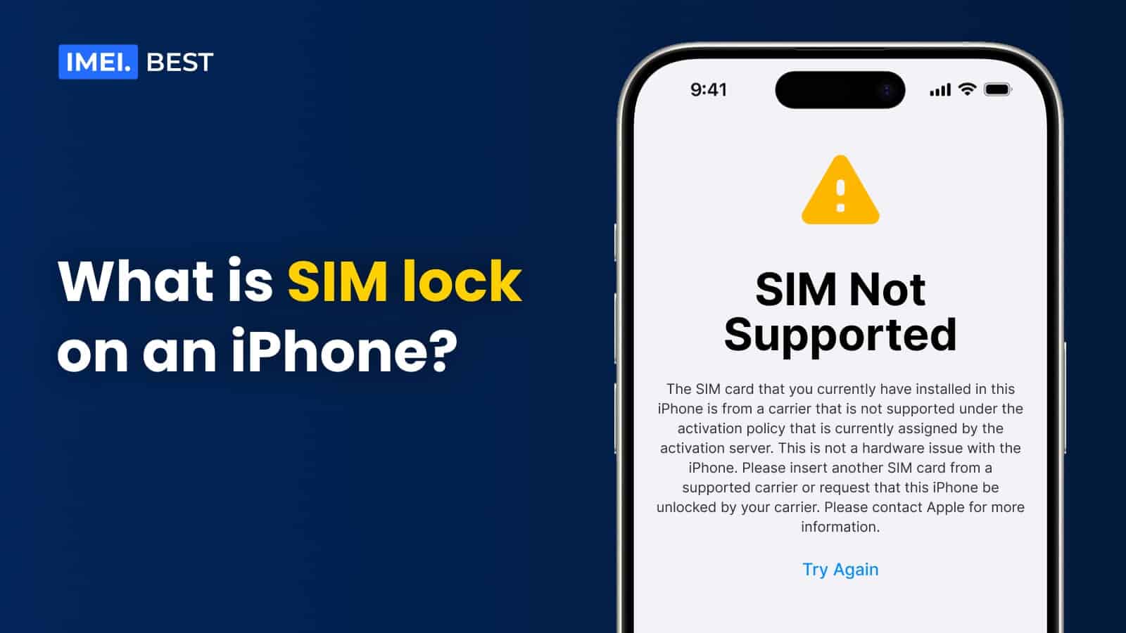 What is SIM lock on an iPhone?
