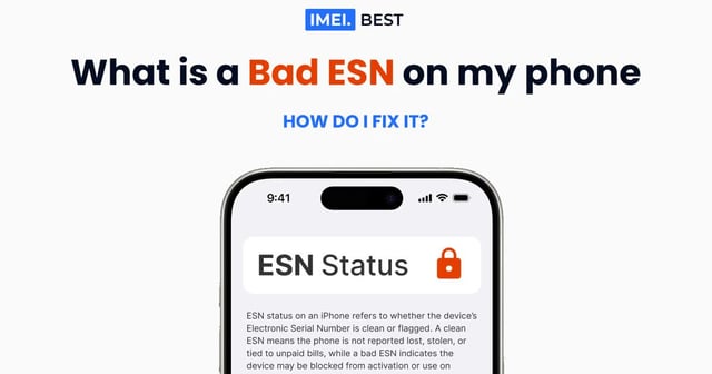 What is a bad ESN on my phone, and how do I fix It?