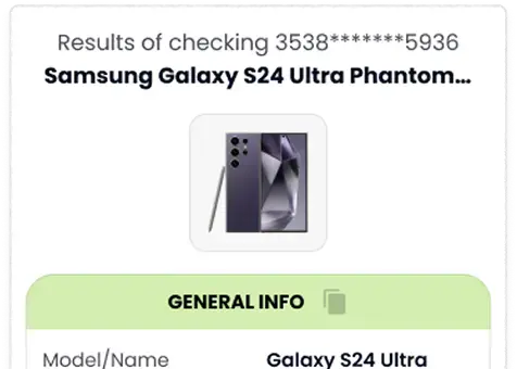 Sample view showing a report layout with limited device images available
