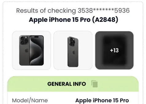 Example layout illustrating a report section with multiple device images