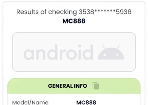 Example layout showing a case where no device image is provided in a report
